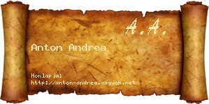 Anton Andrea névjegykártya